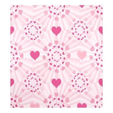 Imagem de Blueangle Dia dos Namorados Corações Rosa Capa Magnética para Lava-Louça, Decoração Frontal de Lava-Louça, Decalques de Armário Doméstico Eletrodomésticos, 58 cm C x 66 cm Adesivo Magnético Decorativo