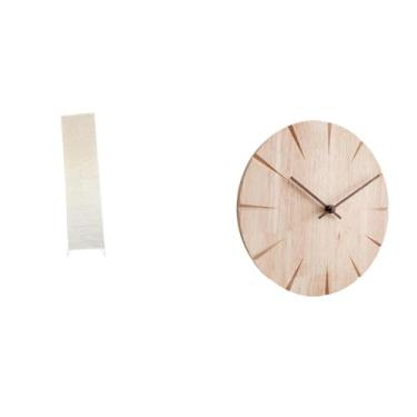 Imagem de Whtkoph Abajur de Chão para Sala de Estar com Relógio de Parede em Madeira Maciça. Design Criativo, Ideal Como Presente Decorativo. Silencioso, Sem -taqu