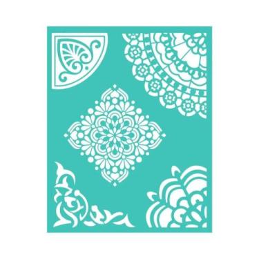 Imagem de Conjunto De Estêncil Para Serigrafia 20x25cm Algas Marinhas Âncora Far