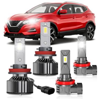 Imagem de YCLL Compatível com Nissan Rogue/Sentra 2015 2016 2017 2018 2019 2020 2021 2022 Combo Pack, 6500K White, pacote com 4