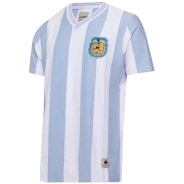 Imagem de Camisa Argentina Retrô Maradona 1990 Masculina-Masculino