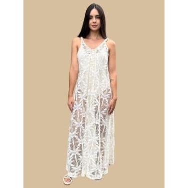 Imagem de Vestido Tela Artesanal Coqueiro De Flor Farm Cor:;Tamanho:M-Feminino