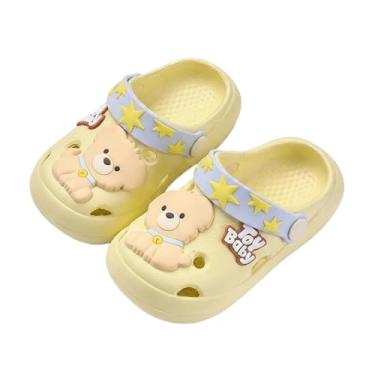 Imagem de Sapatos infantis para brincar – Tamancos de desenho animado com pingentes macios, ajuste ajustável e orifícios de fluxo de ar, sandálias aquáticas fáceis de colocar/tirar para praia, piscina