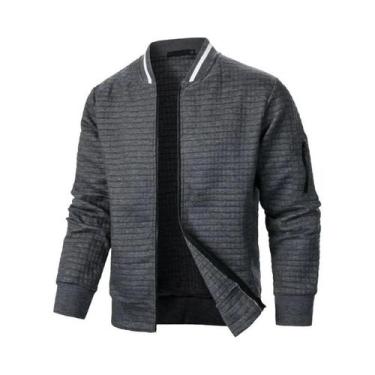 Imagem de Jaqueta Masculina De Outono Inverno Quente Com Zíper E Gola Alta Para 