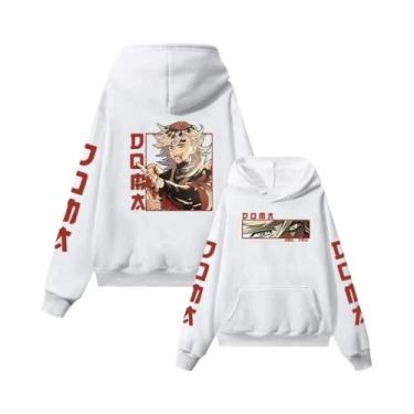 Imagem de Moletom Com Capuz Demon Slayer Douma Para Homens, Oversized Unissex, E