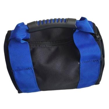 Imagem de KiBcsLic Saco de areia para kettlebell (areia não incluída) com alça, saco de peso manual para levantamento de peso, ideal para boxe e fitness, Azul