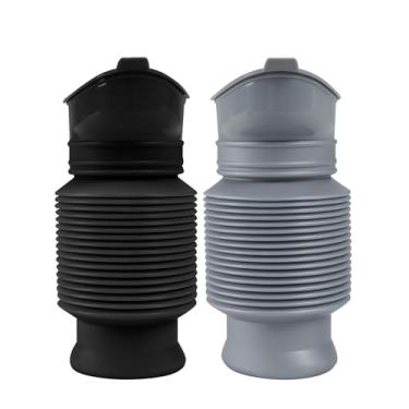 Imagem de Garrafas de urina para homens, garrafa de urina dobrável de 750 ml, mictório portátil para mulheres, vaso sanitário de bolso à prova de derramamento de emergência para carro, urinóis de viagem, penico