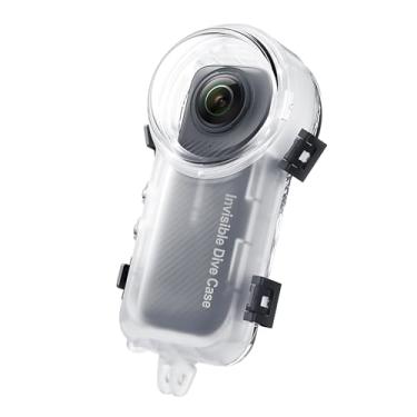 Imagem de Capa de mergulho invisível para Insta360 X4, impermeável até 50 m/164 pés, invólucro invisível para fotografia subaquática, capa protetora X4 com acessórios de suporte