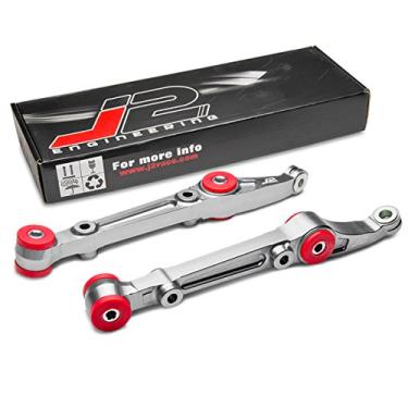 Imagem de J2 Engineering Para Honda Civic Del Sol Acura Integra Alumínio Prata Anodizado Suspensão Frontal Braço de Controle Inferior