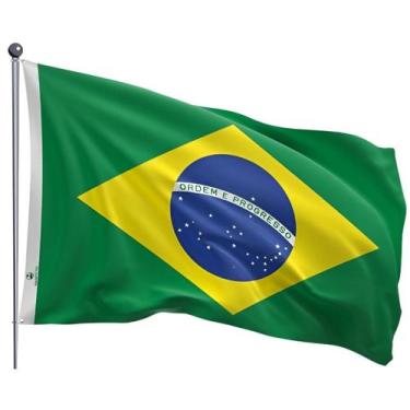 Imagem de Bandeira do Brasil Estampada Uma face 0,70x1,00m - Pátria Bordados