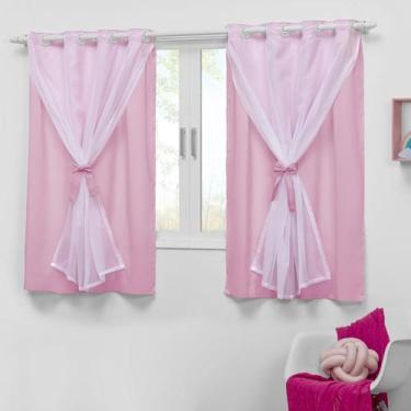 Imagem de Cortina Pequena Para Janela Infantil 2,00X1,70 Menina Teen - Casa Impé