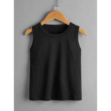 Imagem de Regata Infantil Masculina Camiseta Meia Malha 100% Algodão Blusa Camis