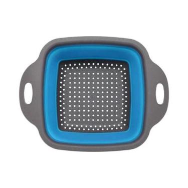 Imagem de Escorredor De Silicone Dobrável Quadrado LMETJMA Para Cozinha, Coador 