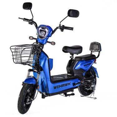 Imagem de Scooter Elétrica WeHawk Basket 500W Até 32 km, Autonomia 40 km, Azul e