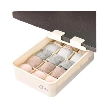 Imagem de Organizador De Gavetas Empilhável De Plástico Para Roupas Íntimas E Me