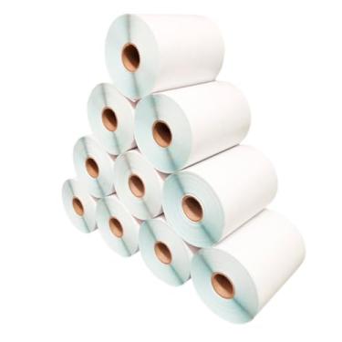 Imagem de 10 Rolos Etiqueta Térmica 100x30 Elgin, L42, Argox, Zebra Branco