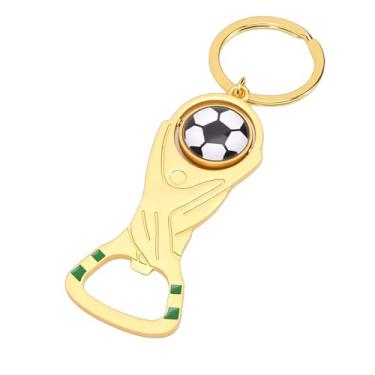 Imagem de Yunir Chaveiro Abridor de Garrafas de Cerveja da Copa do Mundo de 2026, Troféu de Bola de Futebol Em Liga de Alumínio Abridor de Garrafas de Bolso Portátil para Latas, Refrigerantes,