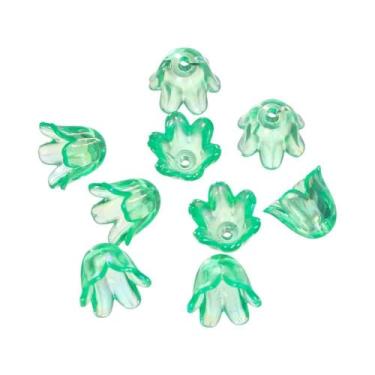 Imagem de Tampas De Pérolas Acrílicas Coloridas Em Forma De Flor De Lírio, 50 a 