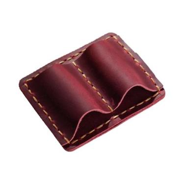 Imagem de Suporte Para Caneta De Couro Retro, Porta-Lápis Em Couro Com Clipe De 