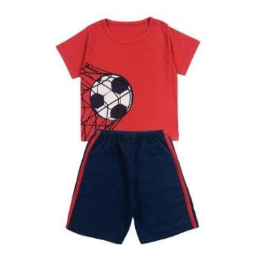 Imagem de Conjunto Infantil Menino Camiseta Futebol e Short - Destak-Masculino