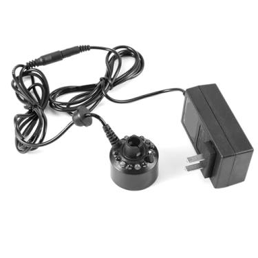 Imagem de Akozon 1Pc 12LED Colorful Mist Maker para Fontes de água Com Adaptador de Energia - Cria Uma Atmosfera Deslumbrante Em Lagoas, Tanques de Peixes e Umidificação de Ar (Plugue EUA 110V)