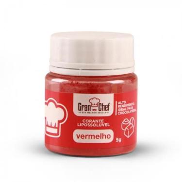 Imagem de Corante lipossolúvel em pó 5g gran chef, Vermelho