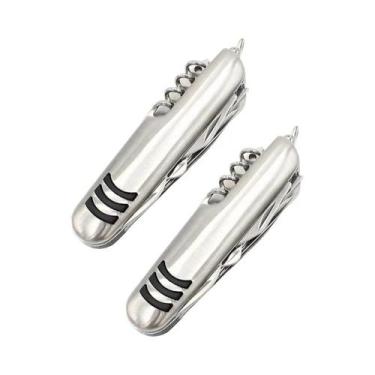 Imagem de Canivete Utilitário 11 Em 1 De Aço Inoxidável Com Chave De Fenda, Abri