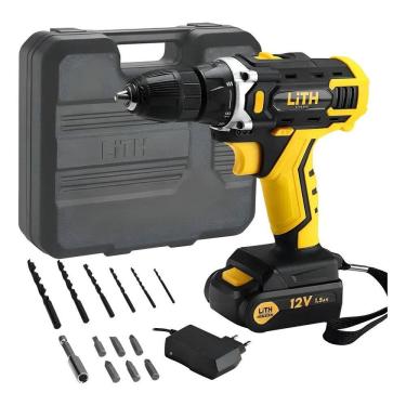 Imagem de Parafusadeira Furadeira 3/8 Pol Bat. Maleta E Acessórios