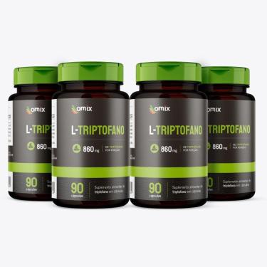 Imagem de Kit 4x - L-Triptofano - 90 cápsulas - Omix-Unissex