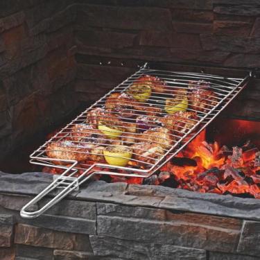 Imagem de Grelha Dupla Côncava Inox para Churrasco e Grelhados Artmill