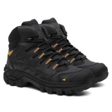 Imagem de Bota Coturno Masculino em Couro Legítimo Design Versátil Grip Seguro e Visual Moderno-Masculino