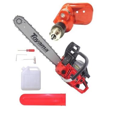 Imagem de Motosserra Toyama 49.2cc Tcs53f Sabre 18 C/ Furadeira Mourão