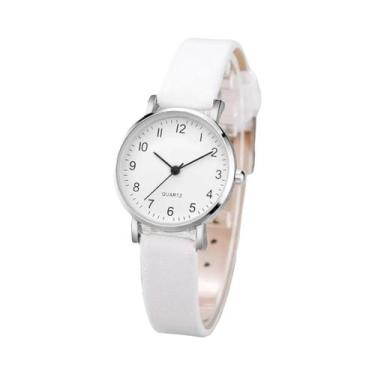 Imagem de Relógio De Pulso Feminino Com Mostrador Pequeno E Pulseira De Couro, R