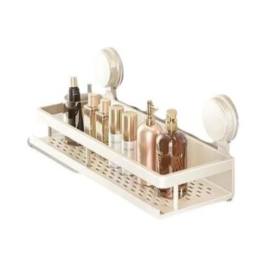 Imagem de Suporte De Armazenamento De Parede Para Banheiro Com Ventosa, Organiza