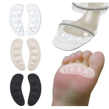 Imagem de GQTJP Almofadas Para Metatarso, Almofadas Para A Planta Do Pé Para Calcanhares, Almofadas Antiderrapantes Para Aliviar A Dor O Dia Todo, Protetores De Dedos, Gomas Para Sapatos Para Calcanhares, Alm