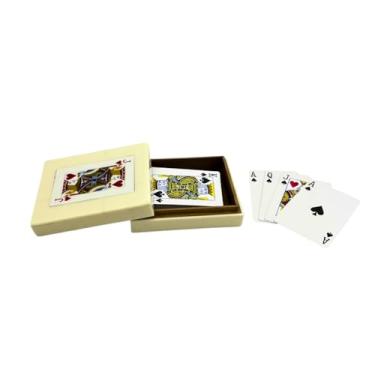 Imagem de SS Craft MDF Playing Card Storage Box with Printed Playing Card Design Lid | Durable Decorative Case for ACE Card Deck | Handmade Gift Box for Home & Office Use. (Ivory, Single Card Box)