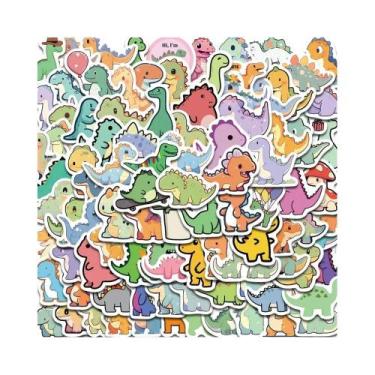 Imagem de Adesivos De Dinossauros Fofos 100PCS PVC Harajuku Para Decoração De Ma