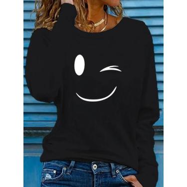 Imagem de Camiseta Feminina Fina De Algodão De Manga Comprida Branca - NONE, BR-