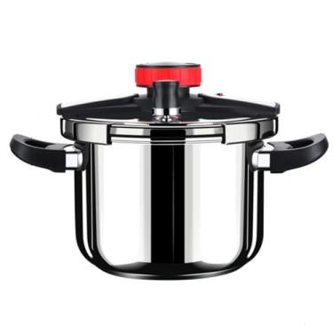 Imagem de Panela de pressão multiuso 10L, liga de alumínio durável e aço inoxidável 316 engrossado, ideal para fogões a gás, cozedura e cozimento eficiente, cozimento de pressão rápida