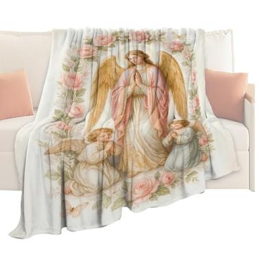 Imagem de Cobertor de flanela | Católico macio e quente de 139 x 139 cm - Cobertor de cama macio de lã | para cama de inverno, sofá, quarto, sala de estar, escritório, dormitório, apartamento, mulheres