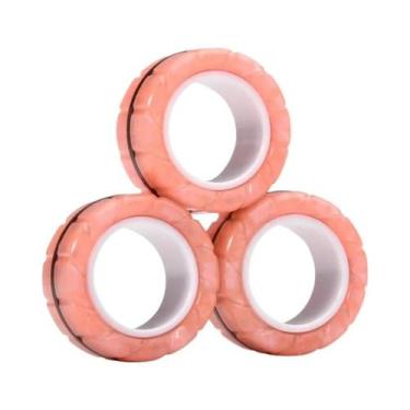 Imagem de Conjunto De Anéis Magnéticos Coloridos Fidget Spinner Para Adultos 3 P
