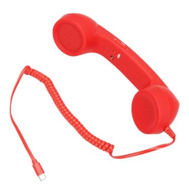 Imagem de Generic Aparelho de Telefone retrô Vintage de Chamada Clara e Controle de Volume para Videoconferências Móveis de Celular, Reuniões de Chamadas, Receptor de Cabo Fixo Com Fio Tipo C para Entusiastas