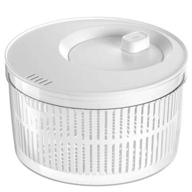 Imagem de Secador de Saladas Legumes Centrifuga com Escorredor 5,5l Branco Ou Cl