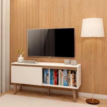 Imagem de Rack Tv Para Sala Branco Em Madeira Branco - Deltre