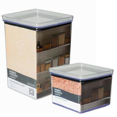 Imagem de Kit 2 Potes Herméticos Lumini Paramount Porta Arroz e Feijão - Paramou