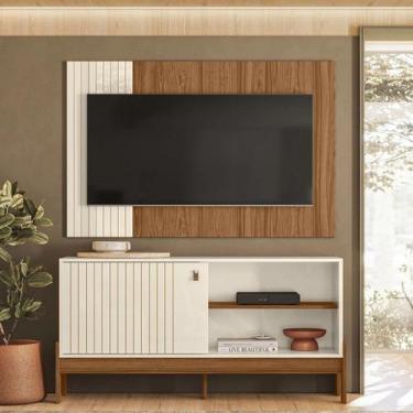 Imagem de Rack com Painel para Tv 42 Polegadas 160,5cmx120cm Wood - Mobler