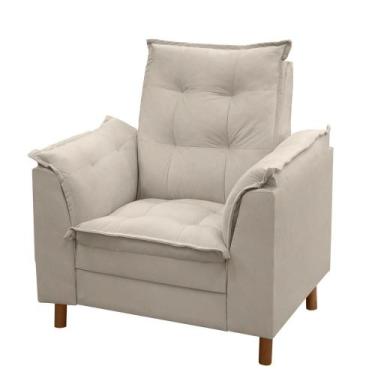 Imagem de Poltrona De Amamentação Manoella ISA ESTOFADOS Cor:Preto, Bege