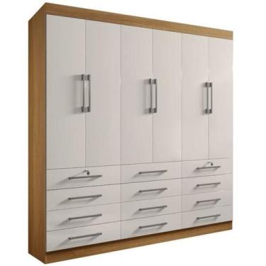 Imagem de Guarda Roupa Casal 6 Portas 12 Gav Mônaco-Cina/Off - D'Doro - Móveis D