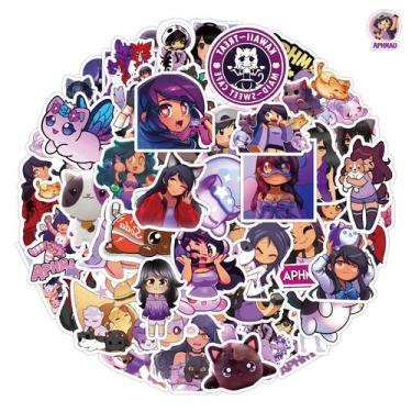 Imagem de Adesivos Aphmaus Anime em vinil impermeável, 50 unidades/pacote - yiwe