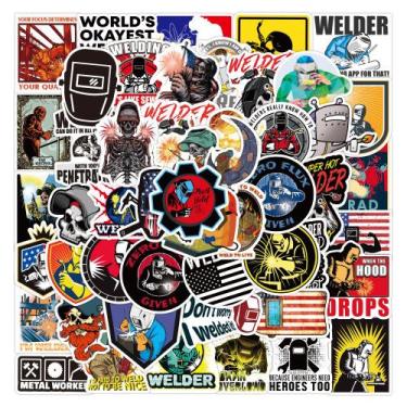 Imagem de Adesivos para eletricistas, vinil impermeável, anime, 50 unidades/lote